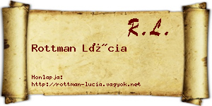 Rottman Lúcia névjegykártya
